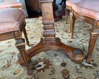 Dining Table Base - (2 pedestal bases and chairs shown)