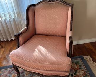 Upholstered Bergere Chair (one of two)