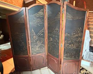 4 Panel room divider, inner panels, 78"H x 20"W.  Outer panels, 73"H x 20"W.  was $399, NOW $175