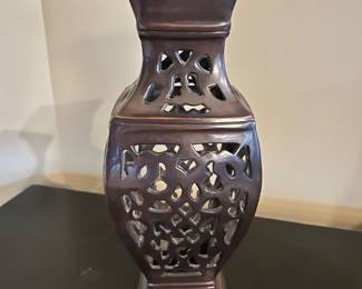 Varigated bronze color vase,  1"H,  was $12, NOW $7