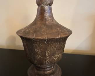 Brown urn-like decor, 10"H, was  $9, NOW $6