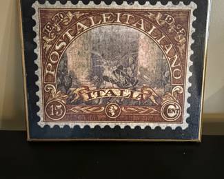 Postage Stamp (Italy) pic, 12"W x 10"H,  was $12, NOW $8