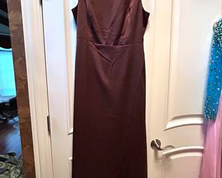 Chocolate brown long formal,  was $40, NOW $28
