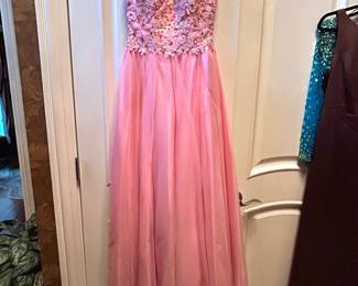 Pink sleeveless prom dress,  was $85, NOW $45
