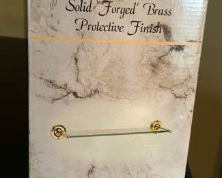 NEW Brass Glass shelf, 24"W,  was $18, NOW $10