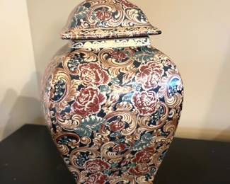 Walter E Smithe, floral ornate urn w/lid, 12.5"H,  was $20, NOW $14