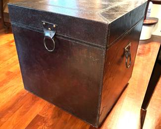 Dark Brown decorative storage box w/handles, 20" x 20" x 21"H,  was $40, NOW $30