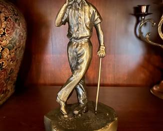 Gold Golfer Figurine, 9"H,  $14