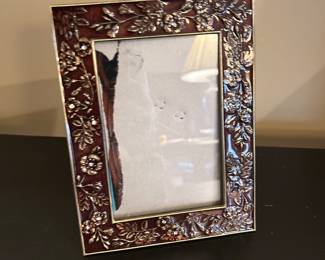 Red/burgundy enameled frame,  was $10, Now $7