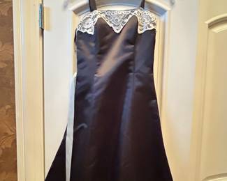 Black w/white lace formal short dress,  was $40, NOW $20