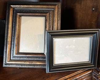 Gold 5 x 7 frame,  was $9, NOW $5.   Black & gold detailed 4" x 6",  was $8, NOW $4