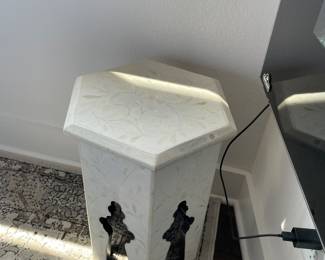 Bone inlay side table