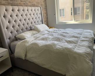 King bed and frame selling separate
