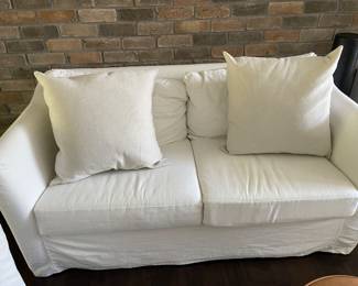 Pottery barn couch 1 of 2 65x36x26 1/2”