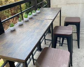 Table 55x16” chairs 24 high”