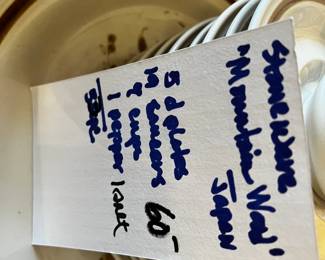 #133	Stoneware Mountain wood China 53 pc	 $60.00 			