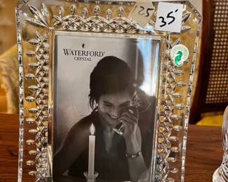#125	Waterford Crystal Lismore Picture Frame 4x6	 $35.00 			