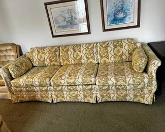 #7	Yellow loose back cushion sofa 8 foot	 $100.00 			