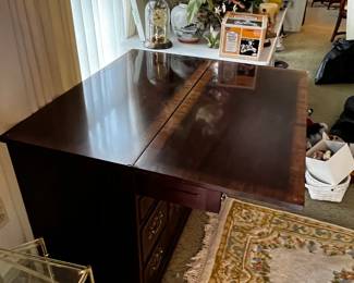 #12	Henredon cabinet with 6 drawers 1 door and flip top server 34x16-32x30	 $275.00 			