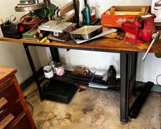 #102	Workbench 60x24x33" metal base	 $75.00 			