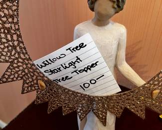 #131	willow tree star light tree topper 	 $100.00 			