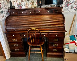 #71	15 Drawer rolltop desk 55x28x52" 	 $100.00 			