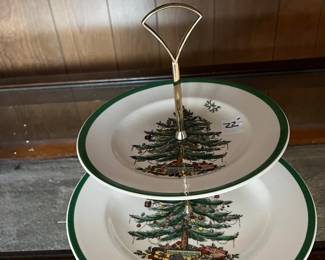 #53	Spode 2 tier Dessert Tray	 $22.00 			