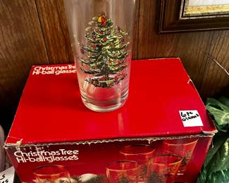 #68	Spode Christmas Tree 6 high ball glasses	 $20.00 			