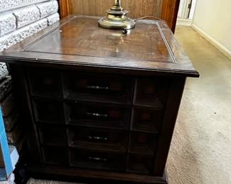 #43	Wood 2 Drawer End Table - 22x28x21 	 $75.00 			
