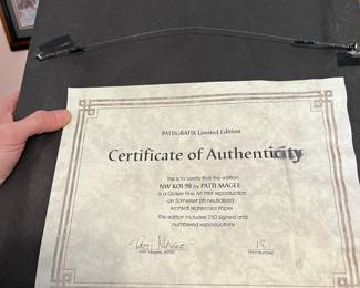 #29	Fine Art Print of Koi by Patty Magee w/certificate of Authencity - Framed and Matted - 14.5x25  18/250	 $75.00 			