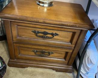 #23	Bassett Bedside Table w/2 Drawers - 26x16x23	 $75.00 			