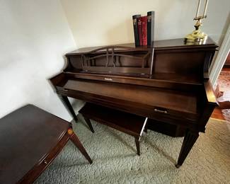 #10	Baldwin piano with stool	 $75.00 			