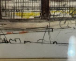 #31	Mads Stage Print Overgaden Christianshavn Copenhagen Stenders Forlag & Frame and 2nd print of Mads Stage Danish Artist Watercolor Pencil Signed Print Reformed Church Framed	 $75.00 			