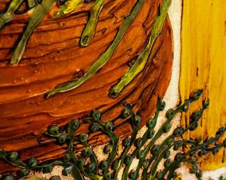 #70	Arcylic textured floral painting 28x27"	 $100.00 			