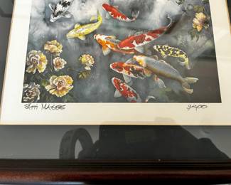 #30	Fine Art Print of Koi by Patty Magee w/certificate of Authencity - Framed and Matted - 6x9 - 9/400	 $60.00 			