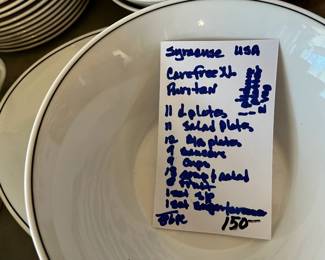 #132	Syrause USA Carefree China *86 pc	 $150.00 			