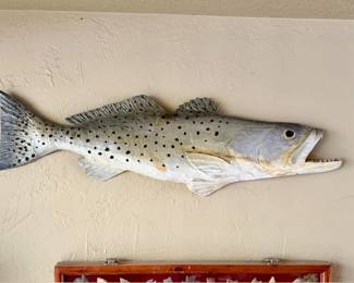 Wood Carved Trout
