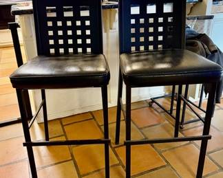 Leather Bottom Bar Stools