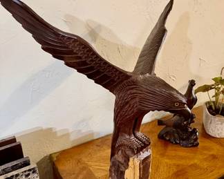 Wood Carved Eagle