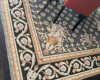 Large needlepoint area rug ~