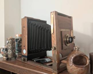 19th century working wooden camera