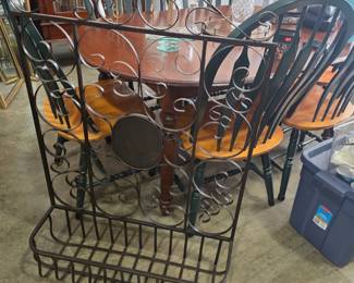 Wrought iron hanging planter