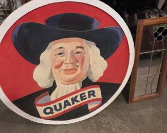 Quaker hanging advertisement 