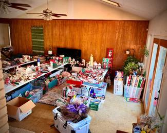 Vintage Christmas wrapping supplies & decorations 