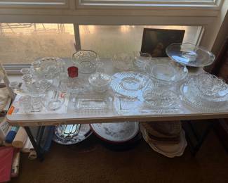 Crystal and  serving dishes