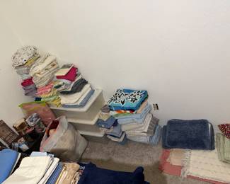 Vintage sheets, towels, hand towels, and washcloths 