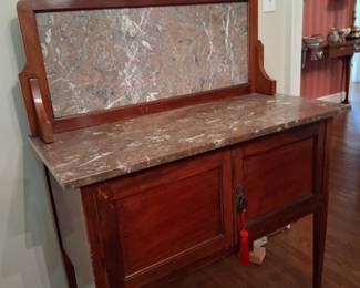 Marble topped washstand