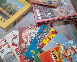 vintage Alabama football guides and programs