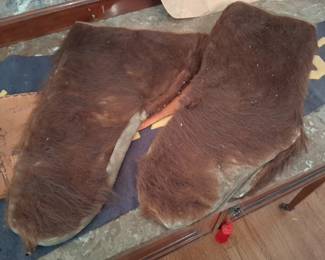 early 1900s fur mittens
