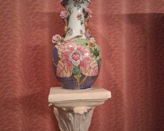 pair of tobacco leaf vases